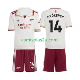 Camisolas de futebol Arsenal Viktor Gyokeres 14 Criança Equipamento 3ª 2025/26 Manga Curta